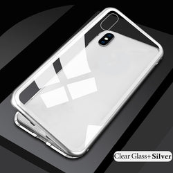 GETIHU Metal Magnetic Case + Tempered Glass Magnet Case Cover For iPhone 11 Pro Max XR XS MAX X 8 7 6s 6 s Plus For Samsung S10