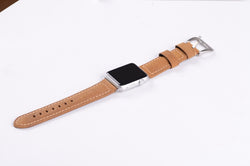 Light Brown Leather Watch Band for Apple Watch