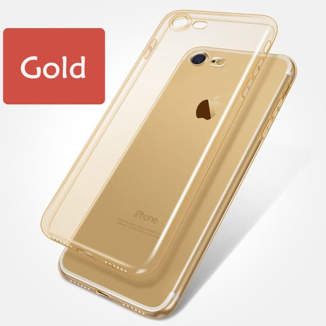 Luxury Transparent Soft Case For iPhone