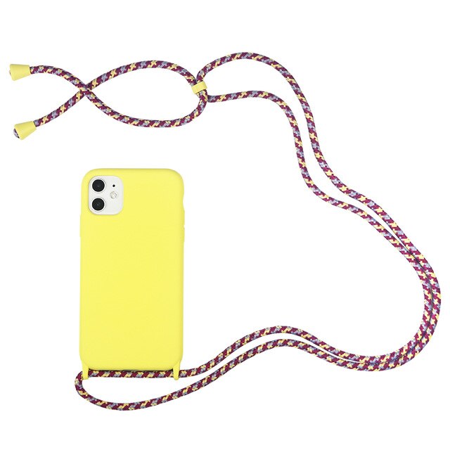 Trendy Silicone iPhone Case with Rope For iPhone 6 7 8 Plus