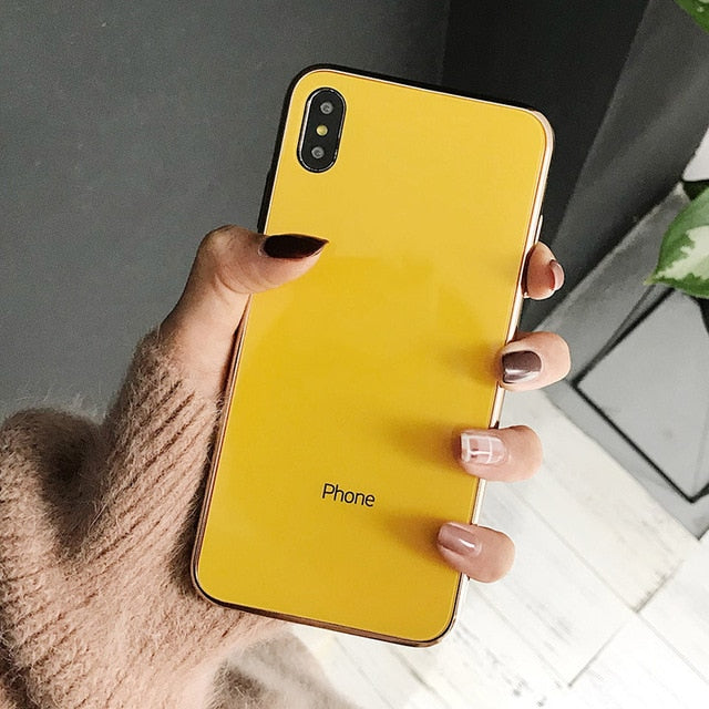 Luxury Tempered Glass Case for iPhone 11
