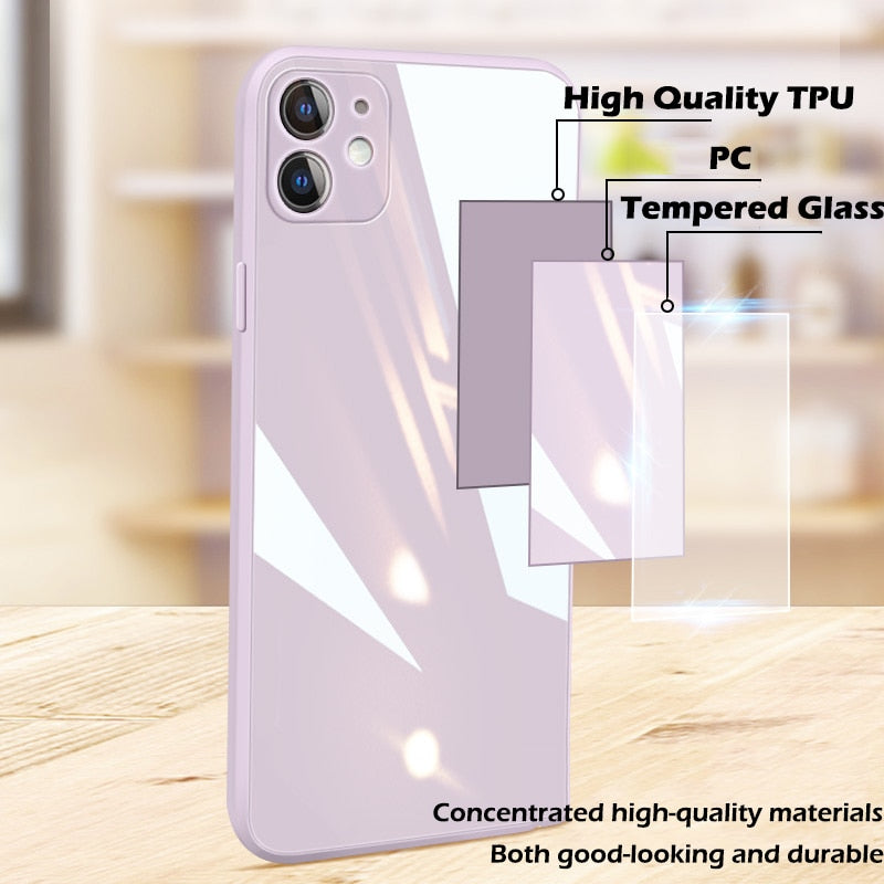 New luxury tempered glass iPhone case