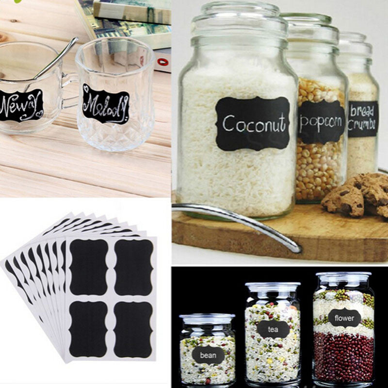 Blackboard Sticky Jar Labels