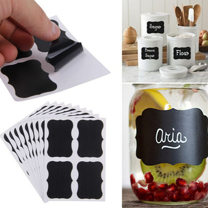 Blackboard Sticky Jar Labels