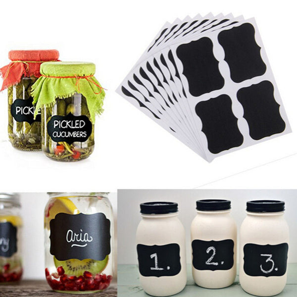 Blackboard Sticky Jar Labels