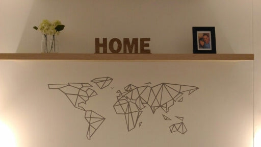 Geometric World Map Wall Sticker