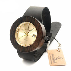 Wooden Watch With Genuine Leather Straps