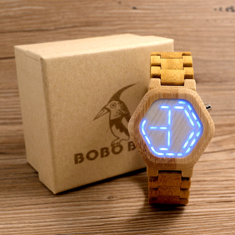 Wooden LED Watch