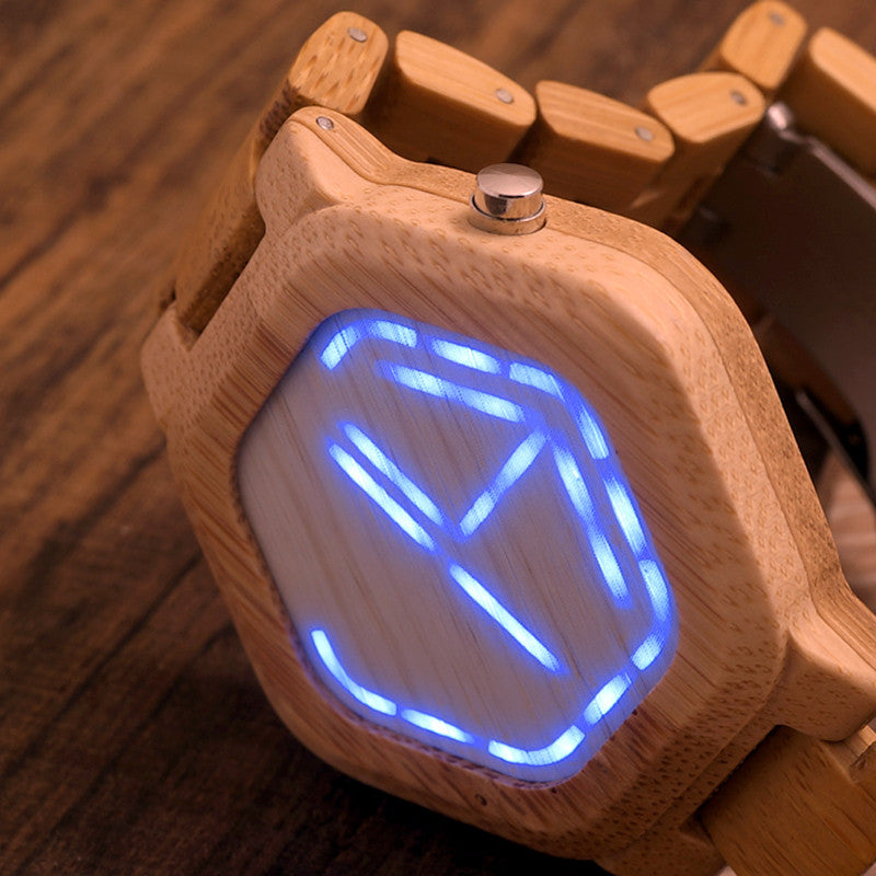 Wooden LED Watch