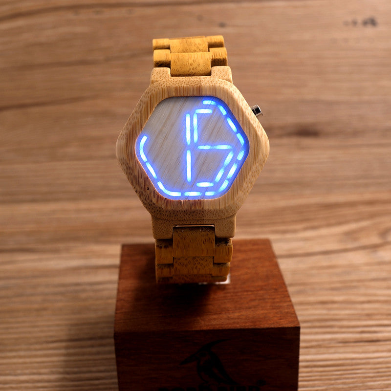 Wooden LED Watch