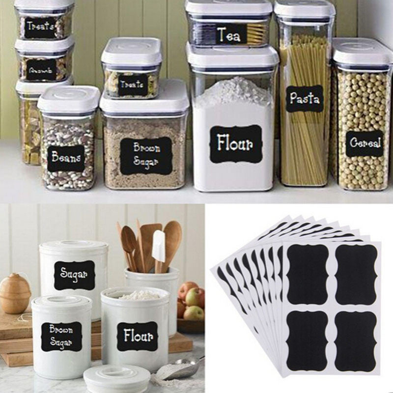 Blackboard Sticky Jar Labels