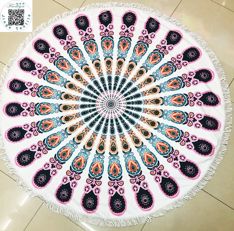 Summer Microfiber Round Beach Towel