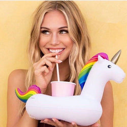 Mini Unicorn Pool Float for Drinks