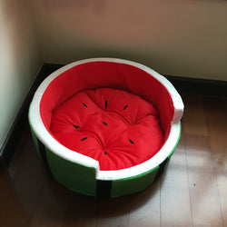 Comfortable Round Watermelon Style Dog Bed