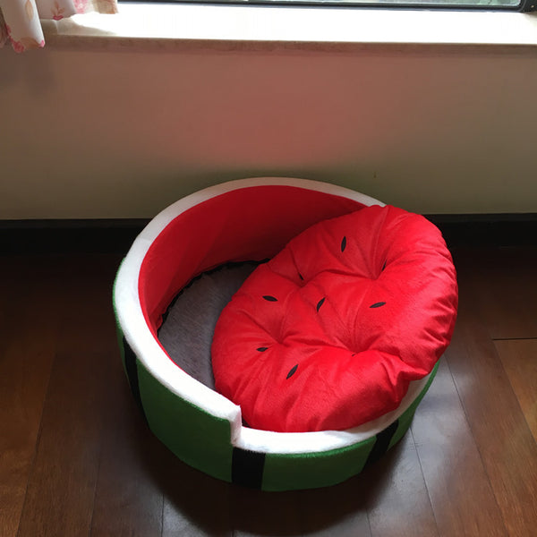 Comfortable Round Watermelon Style Dog Bed