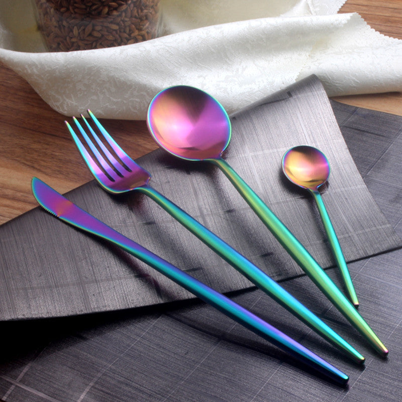 Rainbow Stainless Steel Cutlery Set 4 piece