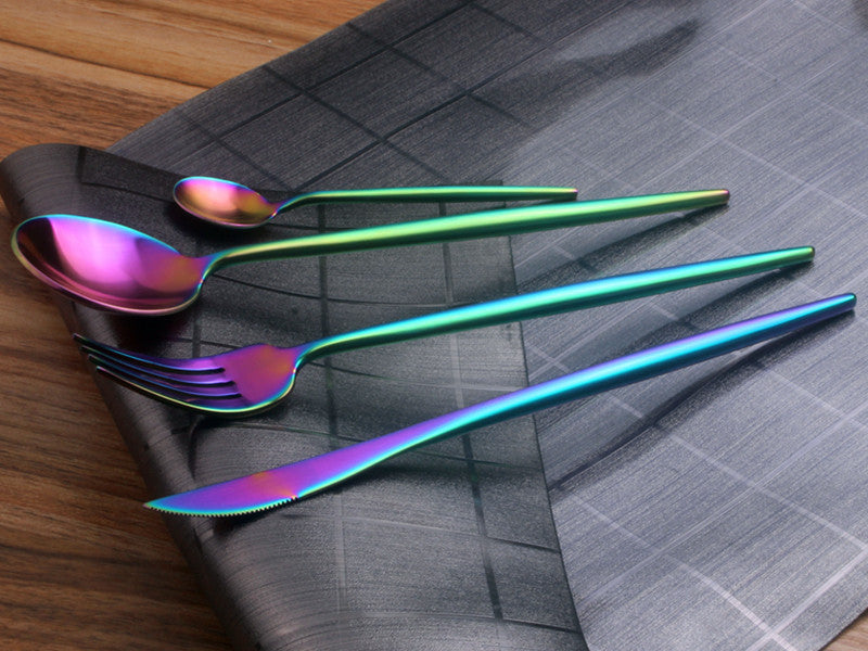 Rainbow Stainless Steel Cutlery Set 4 piece