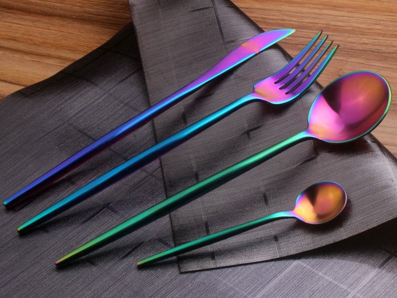 Rainbow Stainless Steel Cutlery Set 4 piece
