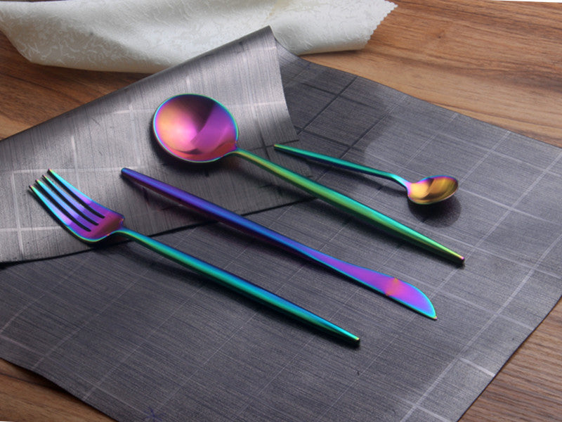 Rainbow Stainless Steel Cutlery Set 4 piece