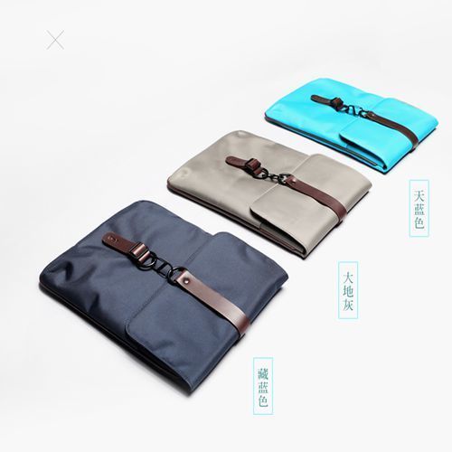 D-park Waterproof Laptop Cases Mens Canvas Notebook Inner Bag Computer Cover Pouch For 14 Inch Laptop Carrying Handle Bags
