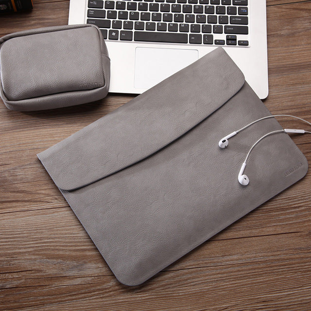 Slim Waterproof PU Leather Macbook Air Case