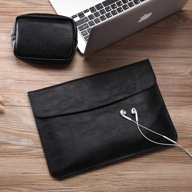 Slim Waterproof PU Leather Macbook Air Case