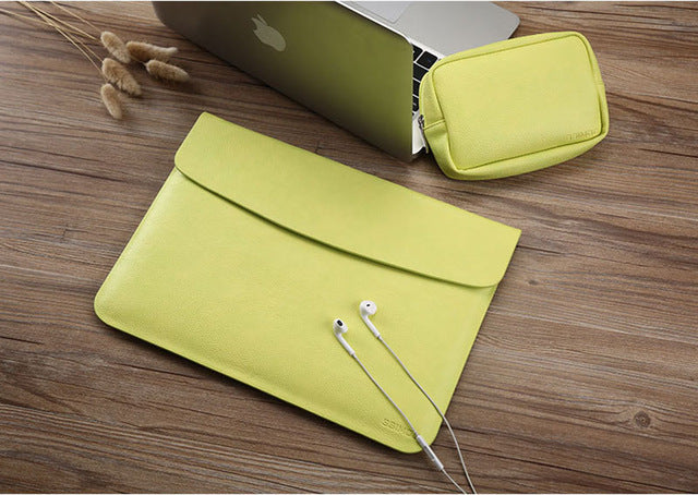 Slim Waterproof PU Leather Macbook Air Case